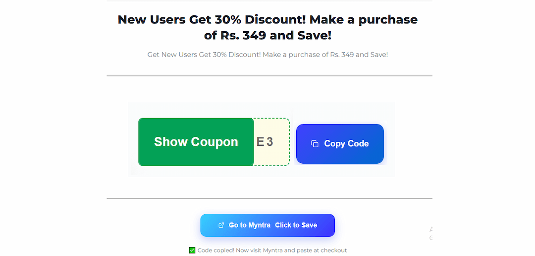 Copy Promo Code Instantly