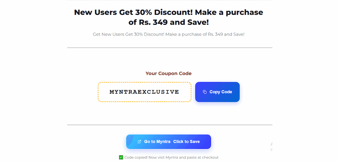 Apply Discount at Checkout